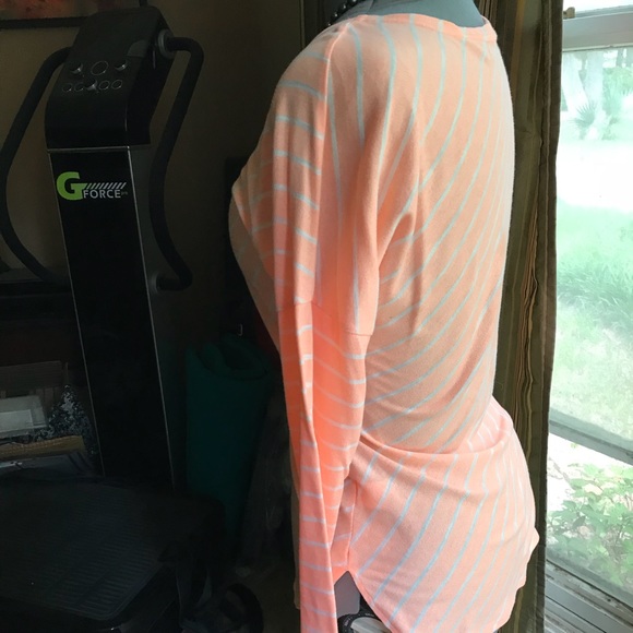 Lite Coral Horizontal Stripe Slip-*on - Picture 2 of 4